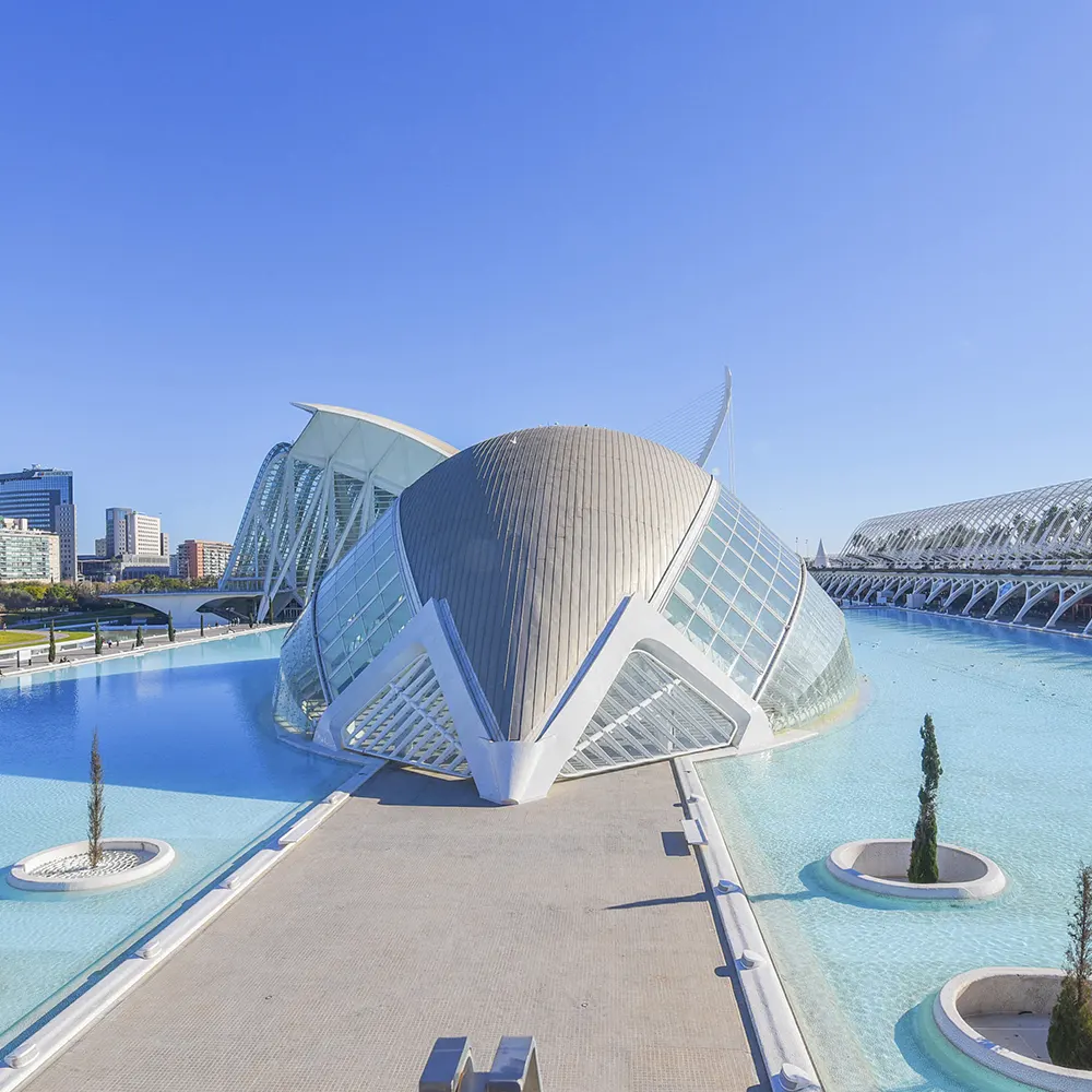 Hemisferic en la Ciudad de las artes y las Ciencias en Valencia